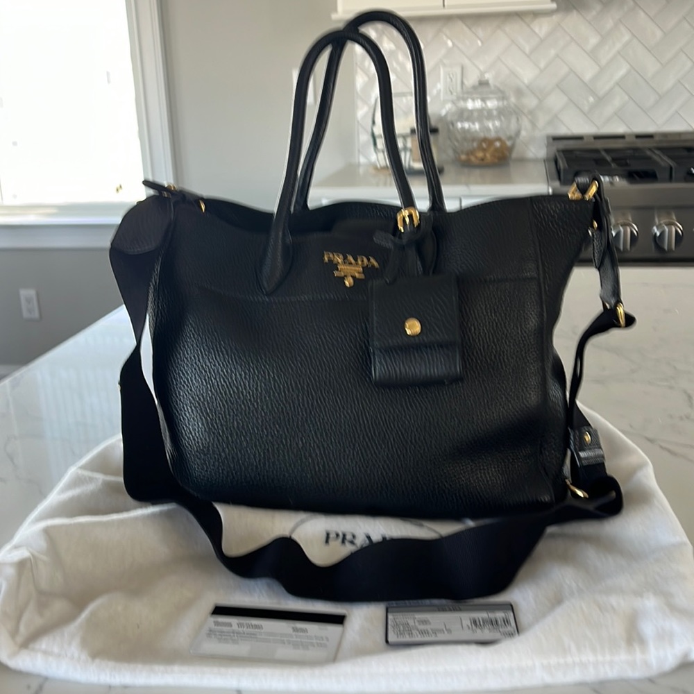 Prada Vitello Daino Medium Tote Bag